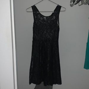 XS black lace dress from Express
